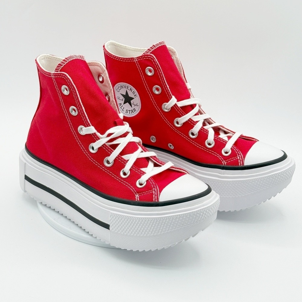 Converse Chuck Taylor All Star Double Stack High Red Size 10 Womens - New
